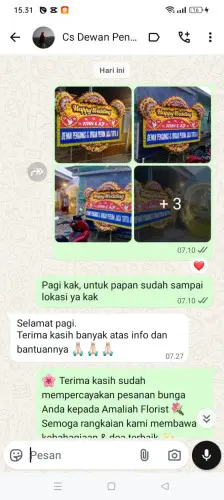 Testimonial Papan Bunga Pernikahan neglawangi